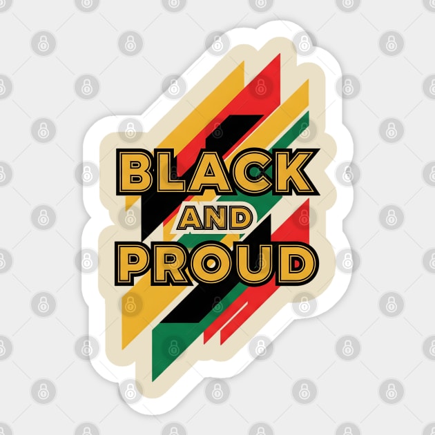 Black and Proud Sticker by UrbanLifeApparel